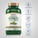 PIPING ROCK Bamboo Extract, 3000 mg, 250 Quick Release Capsules