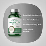 PIPING ROCK Coconut Oil (Extra Virgin), 2000 mg per serving, 200 Quick Release Softgels