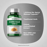 PIPING ROCK Corn Silk, 1200 mg, 200 Quick Release Capsules