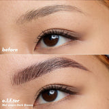 E.L.F. Holy Strokes Micro-Fine Pen, DARK BROWN - 0.02 fl oz, Waterproof Eyebrow Enhancer