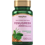 PIPING ROCK Fenugreek, 2000 mg (per serving), 100 Quick Release Capsules