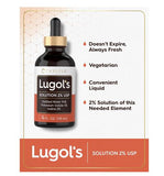 CARLYLE Lugol's Iodine (2%) Solution, 4 fl oz (118 mL) Dropper Bottle
