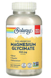 SOLARAY Magnesium Glycinate, 240 VEGAN Capsules, 350 per Serving, High Absorption