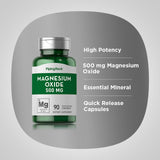PIPING ROCK Magnesium Oxide, 500 mg, 90 Quick Release Capsules