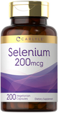 CARLYLE Selenium 200 mcg, 200 Capsules, Vegetarian