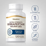 PIPING ROCK Serrapeptase, 120,000 SPU, 120 Quick Release Capsules