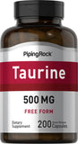 PIPING ROCK Taurine, 500 mg, 200 Quick Release Capsules