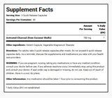 PIPING ROCK Activated Coconut Charcoal, 780 mg (per serving), 180 Quick Release Capsules