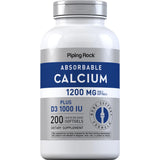 Absorbable Calcium 1200 mg 200 Softgels Piping Rock 1