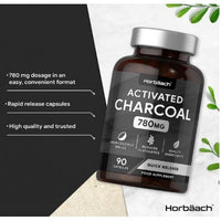 HORBAACH Activated Charcoal, 780 mg, 90 Capsules