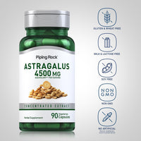 PIPING ROCK Astragalus Root, 4500 mg (per serving), 90 VEGETARIAN Capsules