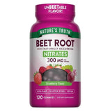 NATURE'S TRUTH Beet Root 300 mg Serving, 120 VEGAN Gummies, Strawberry Flavour