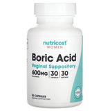 NUTRICOST, Women, Boric Acid, Vaginal Suppository, 600 mg, 30 Capsules