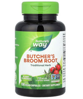 NATURE'S WAY Butcher's Broom Root, 720 mg, 100 VEGAN Capsules (360 mg per Capsule)