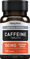 PIPING ROCK, Refuel Series Caffeine, 150 VEGETARIAN Tablets, 100 mg, Premium Grade