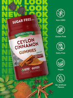 NATURE'S TRUTH Ceylon Cinnamon, 60 VEGAN Gummies, Cinnamon Latte Flavour