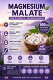 High Strength Magnesium Malate Capsules 800mg | Vegan Supplement UK