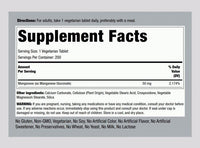 PIPING ROCK Chelated Manganese, 50 mg, 200 Vegetarian Tablets, 6 Months+ Supply