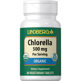 LINDBERG Organic Chlorella, 500 mg (per serving), 60 Vegetarian Tablets