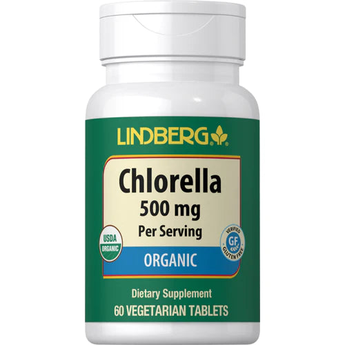 LINDBERG Organic Chlorella, 500 mg (per serving), 60 Vegetarian Tablets