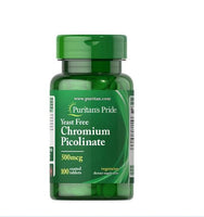 PURITAN'S PRIDE Chromium Picolinate 500 mcg, 100 Vegetarian Tablets, Yeast Free