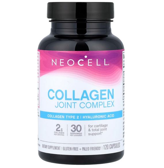 NEOCELL Collagen Joint Complex, 120 Capsules, Type 2, Hyaluronic Acid