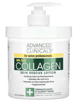 ADVANCED CLINICALS Collagen, Skin Rescue Lotion, Fragrance Free, 16 oz (454 g) Tub