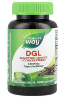 NATURE'S WAY, DGL, Deglycyrrhizinated Licorice, 100 Chewable Tablets - Vegan, Sugar Free