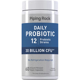 Daily Probiotic 12 Strains 30 Billion CFU 60 Vegan Capsules Piping Rock 1