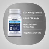 Dairy Relief Lactase Enzyme 60 Vegetarian Tablets Piping Rock 2