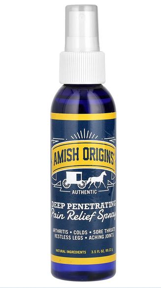 AMISH ORIGINS Deep Penetrating Pain Relief Spray, 3.5 fl oz (99.22 g)