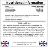 STERLING HEALTH Fasting Salts Electrolyte Powder – Sodium, Potassium, Calcium & Magnesium