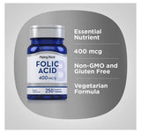 Folic Acid 400 mcg 250 Vegetarian Tablets Piping Rock 4