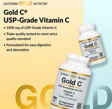 Gold C Vitamin C 1000 mg 240 Vegetarian Capsules California Gold 4
