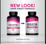 Keratin Hair Volumizer + Collagen Peptides 60 Capsules Neocell 3