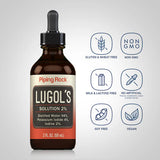 Lugol's Iodine (2%) Solution, 2 fl oz (59 mL) Dropper Bottle Piping Rock 3