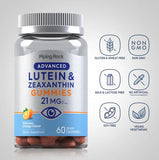 PIPING ROCK Lutein + Zeaxanthin (Delicious Orange), 21 mg (per serving), 60 Vegan Gummies