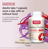 Methyl Folate 400 mcg 60 Vegan Capsules Jarrow Formulas 3