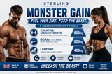 Monster Gain Weight Gainer Supplement | Creatine, BCAA & Leucine Capsules