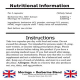 Moringa + Berberine Capsules Weight Loss Slimming Metabolism UK
