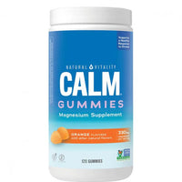 Natural Vitality CALM, 120 Orange Flavour Vegan Gummies, Magnesium Supplement