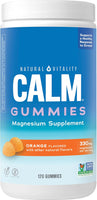 Natural Vitality CALM, 120 Orange Flavour Vegan Gummies, Magnesium Supplement