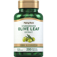 PIPING ROCK Olive Leaf Extract, 200 Vegetarian Capsules