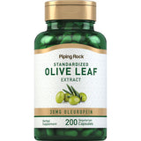 PIPING ROCK Olive Leaf Extract, 200 Vegetarian Capsules