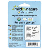 Organic Lip Balms, Variety Pack, 4 Pack, 0.15 oz (4.25 g) Each, MILD BY NATURE, Sierra Bees NEW 3