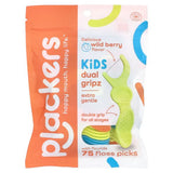 PLACKERS Kids' Dual Gripz 75 Floss Picks, Wild Berry 1