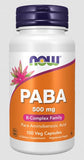 NOW FOODS, PABA, 500 mg, 100 Vegan Capsules 1