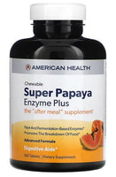 AMERICAN HEALTH Super Papaya Enzyme Plus, 360 Chewable Tablets, With Bromelain