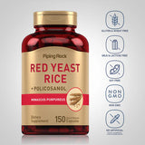 PIPING ROCK Red Yeast Rice & Policosanol, 150 Quick Release Capsules