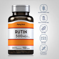 PIPING ROCK Rutin, 500 mg (per serving), 150 Vegetarian Tablets